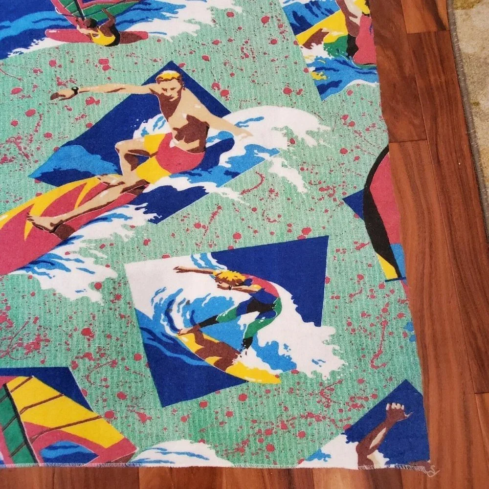 90s Felt Wool Blend Surfer‎ Rug Tapestry